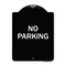 Signmission Designer Series No Parking 2, Black & White Heavy-Gauge Aluminum Sign, 24" x 18", BW-1824-23789 A-DES-BW-1824-23789 - alternate 1